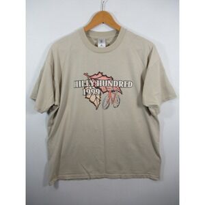 Vintage 90s Hilly Hundred Bike Ride Bloomington Indiana T-Shirt Men XL 1999